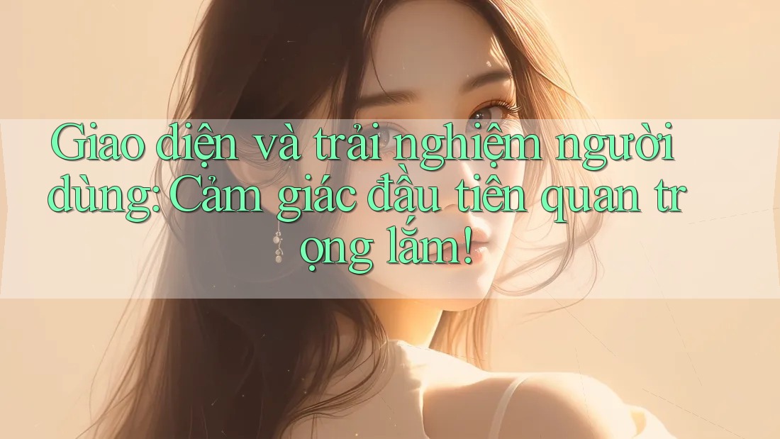Giao diện và trải nghiệm người dùng: Cảm giác đầu tiên quan trọng lắm! Giao diện và trải nghiệm người dùng: Cảm giác đầu tiên quan trọng lắm!