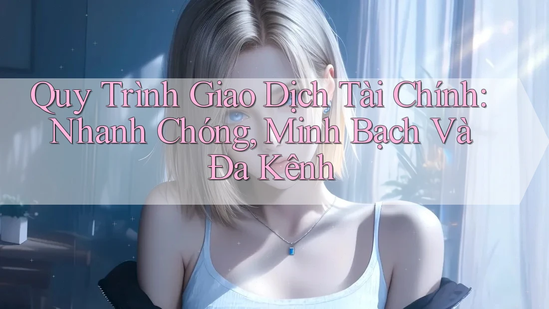 Quy Trình Giao Dịch Tài Chính: Nhanh chóng, Minh Bạch Và Đa Kênh Quy Trình Giao Dịch Tài Chính: Nhanh chóng, Minh Bạch Và Đa Kênh